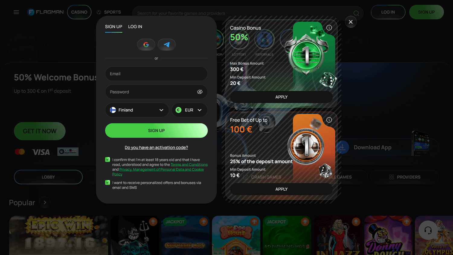 Flagman Casino Desktop screenshot